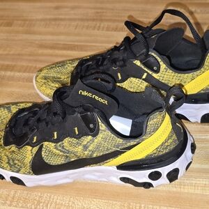Nike React Black and Yellow Sneakers